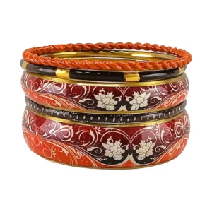 CZFashions Shaded Orange Bangles Set