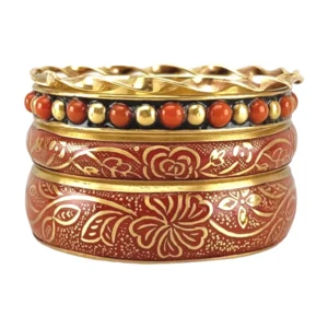 CZFashions Reddish Earthen Bangles Set